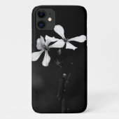 Minimale zwart-wit bloemen Case-Mate iPhone case (Achterkant)