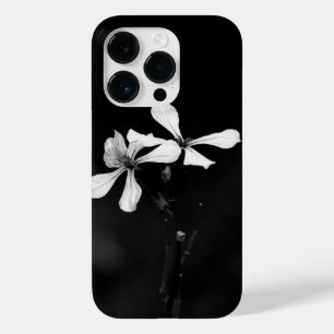 Minimale zwart-wit bloemen Case-Mate iPhone 14 pro hoesje