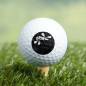 Minimale zwart-wit bloemen golfballen (Insitu Shirt)