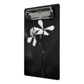 Minimale zwart-wit bloemen mini klembord (Angled2)