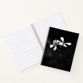 Minimale zwart-wit bloemen notitieboek (Binnen)