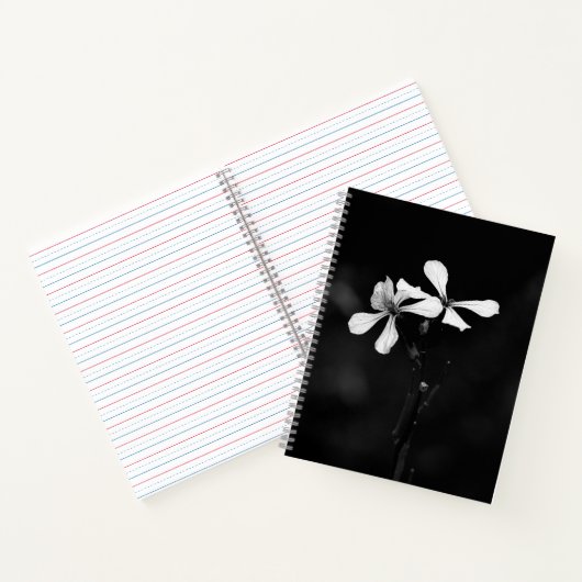 Minimale zwart-wit bloemen notitieboek (Binnen)