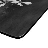 Minimale zwart-wit bloemen snijplank (Hoek)