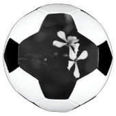 Minimale zwart-wit bloemen voetbal (Gedraaid)