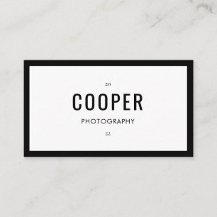 Minimale Zwart Wit Chic Fotografie QR Code Visitekaartje