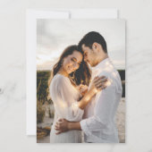 Minimale Zwart Wit & Gouden QR Code Bruiloft Save The Date (Achterkant)