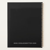 Minimale zwart-wit hondenservice planner (Achterkant)