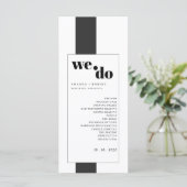 Minimale zwart-wit huwelijksprogramma's (Staand voorkant)