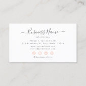 Minimale zwart-wit monogram modern script, Profess Visitekaartje (Achterkant)