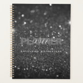Minimale zwart-witglitter planner (Voorkant)