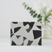Minimale zwart-witkunst briefkaart (Staand voorkant)