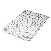 Minimale zwart-witlijnkunst Modern design Badmat (Gekanteld)