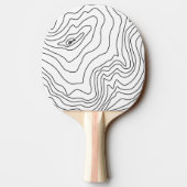 Minimale zwart-witlijnkunst Modern design Tafeltennisbatje (Achterkant)