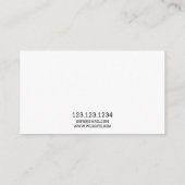 Minimale zwart-witte Labrador hondengeleider Visitekaartje (Achterkant)