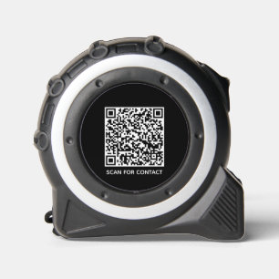 Minimale zwarte aangepaste QR-code en bewerkbare t Rolmaat