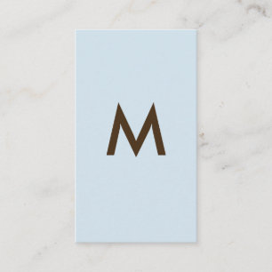 Minimale zwarte achtergrond van Monogram bruin Visitekaartje