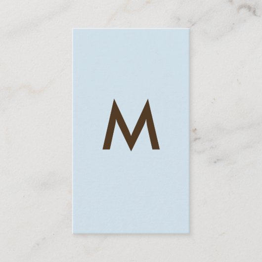 Minimale zwarte achtergrond van Monogram bruin Visitekaartje (Voorkant)