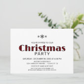 Minimale zwarte Buffalo met kerstfeest Kaart (Staand voorkant)