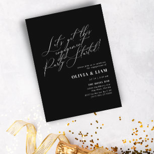 Minimale zwarte Calligrafiënnatie Kaart