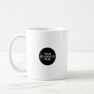 Minimale Zwarte Cirkel Logo Placeholder | Moderne  Koffiemok