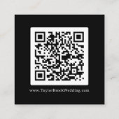 Minimale zwarte coördinaat QR-code details Informatiekaartje (Achterkant)