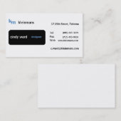 Minimale zwarte doos visitekaartje (Voorkant / Achterkant)