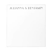 Minimale zwarte Elegant White Custom Art Deco Notitieblok (Voorkant)