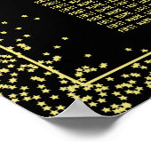 Minimale zwarte en gouden wedijverkaart poster (Hoek)