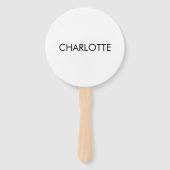 Minimale zwarte en witte aangepaste naam aan twee  handwaaier (Achterkant)