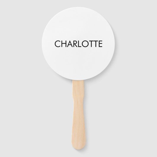 Minimale zwarte en witte aangepaste naam aan twee  handwaaier (Achterkant)