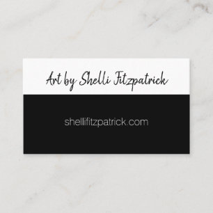 Minimale zwarte en witte aangepaste QR-code MV Visitekaartje