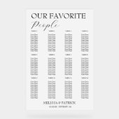 Minimale zwarte en witte bruiloft acryl bord (Voorkant)