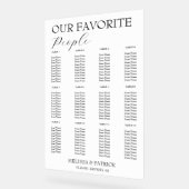 Minimale zwarte en witte bruiloft acryl bord (Hoek)