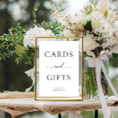 Minimale zwarte en witte Kaarten en cadeaus Poster