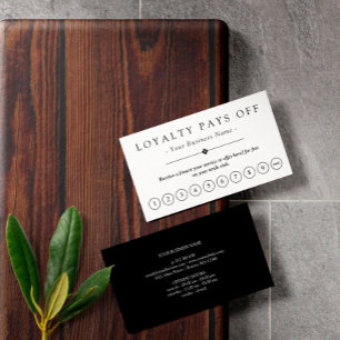 Minimale zwarte en witte loutere Puntkaart Klantenkaartje