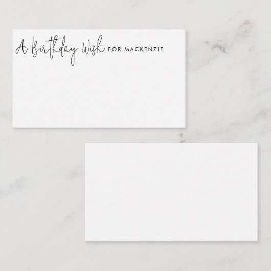 Minimale zwarte en witte marathday Wish Jar Kaart (Voorkant / Achterkant)