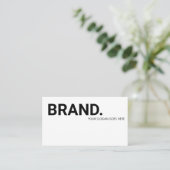 Minimale zwarte en witte, moderne gedurfde visitekaartje (Staand voorkant)