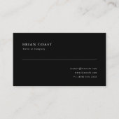Minimale zwarte en witte Professional Visitekaartje (Voorkant)