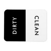 Minimale zwarte en witte, schone wasmachine magneet (Horizontaal)