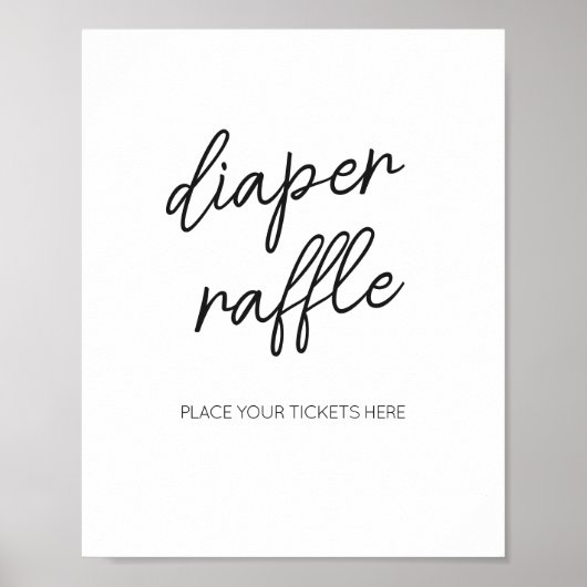 Minimale zwarte en witte taperaffle poster (Voorkant)