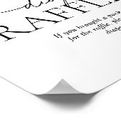 Minimale zwarte en witte taperaffle poster (Hoek)