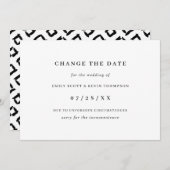 Minimale zwarte en witte verandering de Datum Aankondiging (Voorkant / Achterkant)