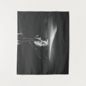 Minimale zwarte en witte waterval wandkleed (Voorkant)