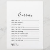 Minimale zwarte en witte wensen voor Baby (Voorkant)