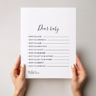 Minimale zwarte en witte wensen voor Baby