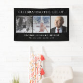 Minimale zwarte feestdag van het leven 3 Foto's Fu Spandoek (Insitu)