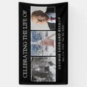 Minimale zwarte feestdag van het leven 3 Foto's Fu Spandoek (Verticaal)