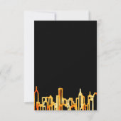 Minimale zwarte goudskyline die we verplaatst hebb aankondiging (Achterkant)