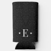 Minimale zwarte hartafhankelijke Initiaal Monogram (Achterkant)