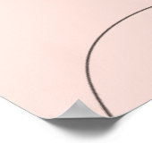 Minimale zwarte kat Boho organische vorm Poster (Hoek)